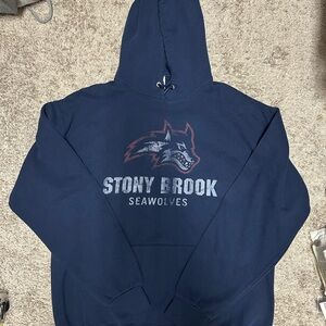 Stony Brook Seawolves Navy Hoodie size L